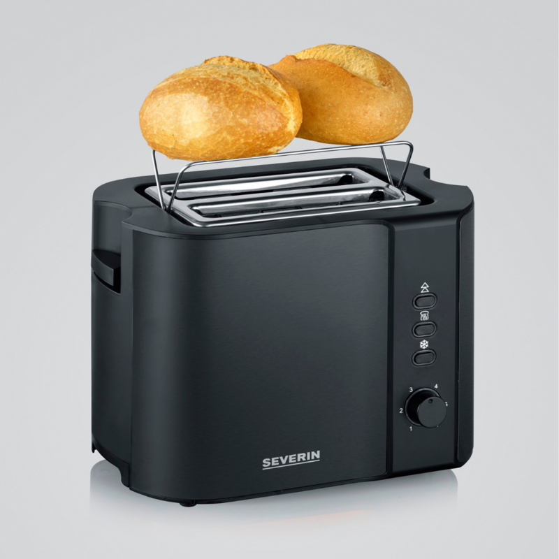 Brødrister 800W matt svart