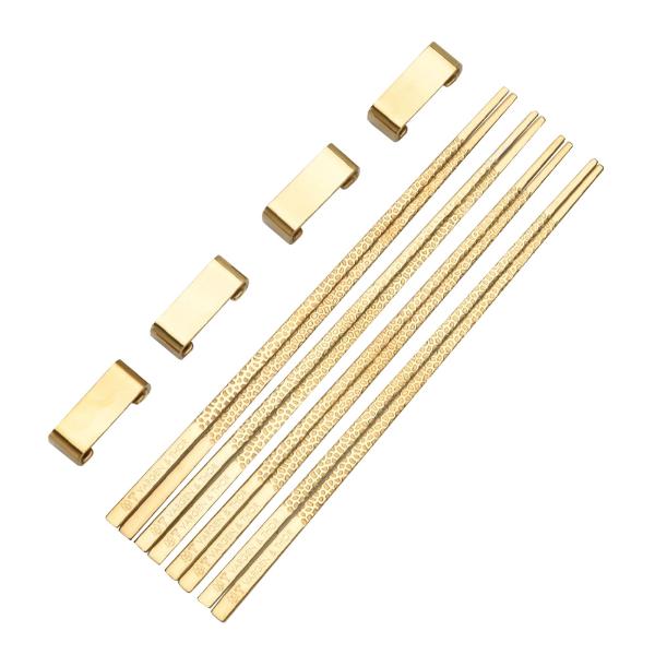 Frost Kito spisepinner 4 par med holder messing