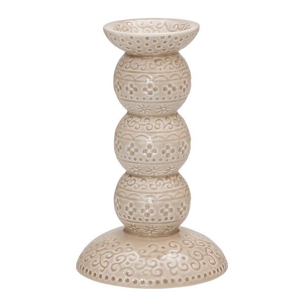 Orient antik lysestake 14 cm nougat