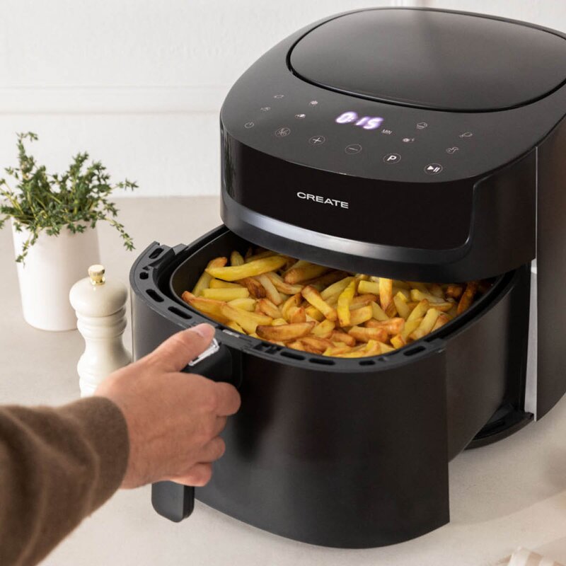 Airfryer single kurv 6,2L svart