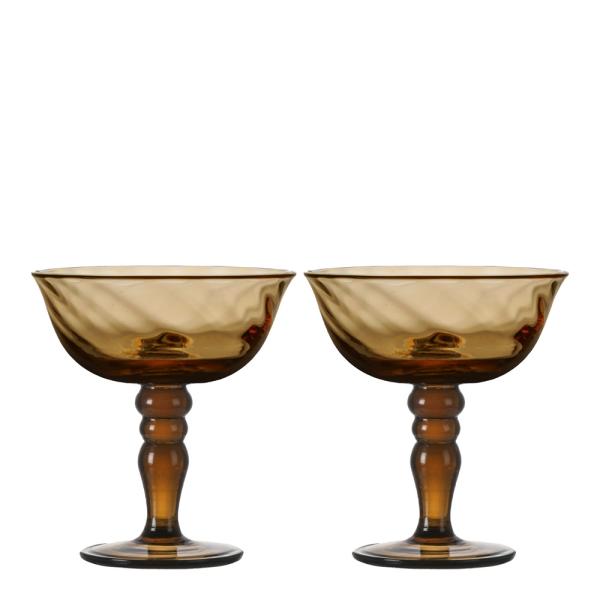 Opacity italiensk champagneglass 15 cl 2 stk brun