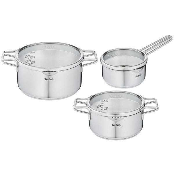 Nordica grytesett 6 deler rustfritt stål