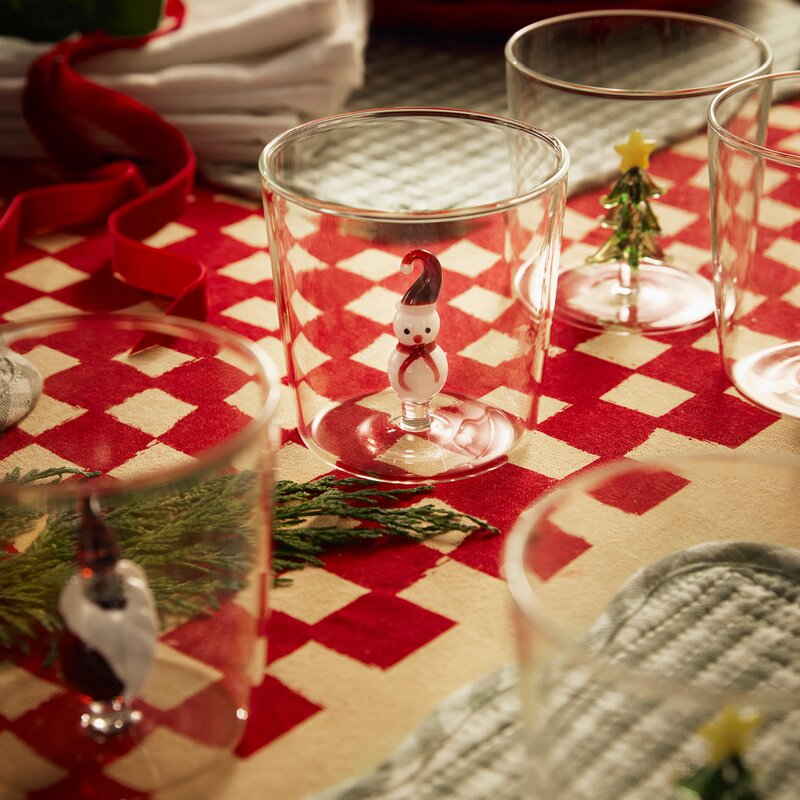 Jul vannglass med figur 35 cl juletre