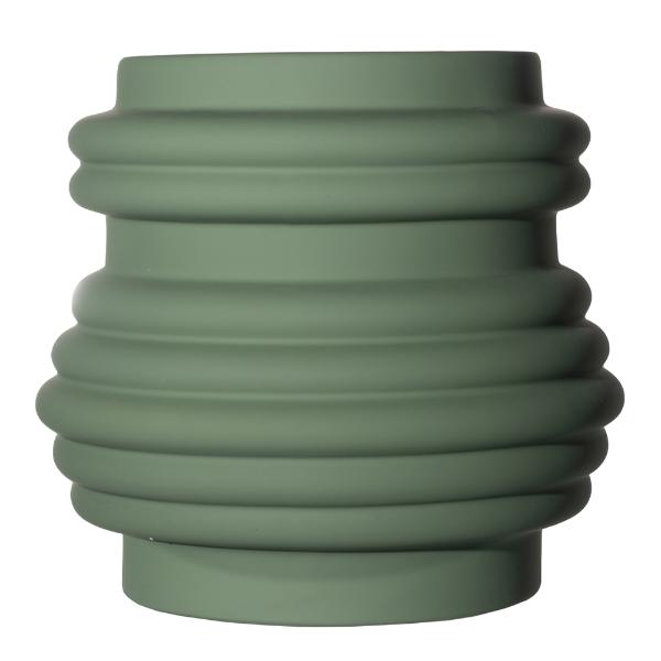 Mila vase 26,5x25 cm grønn