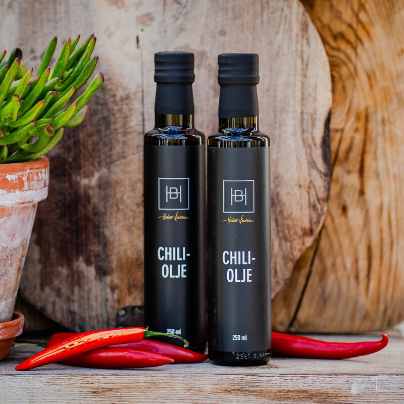 Halvor Bakke chiliolje 250 ml svart
